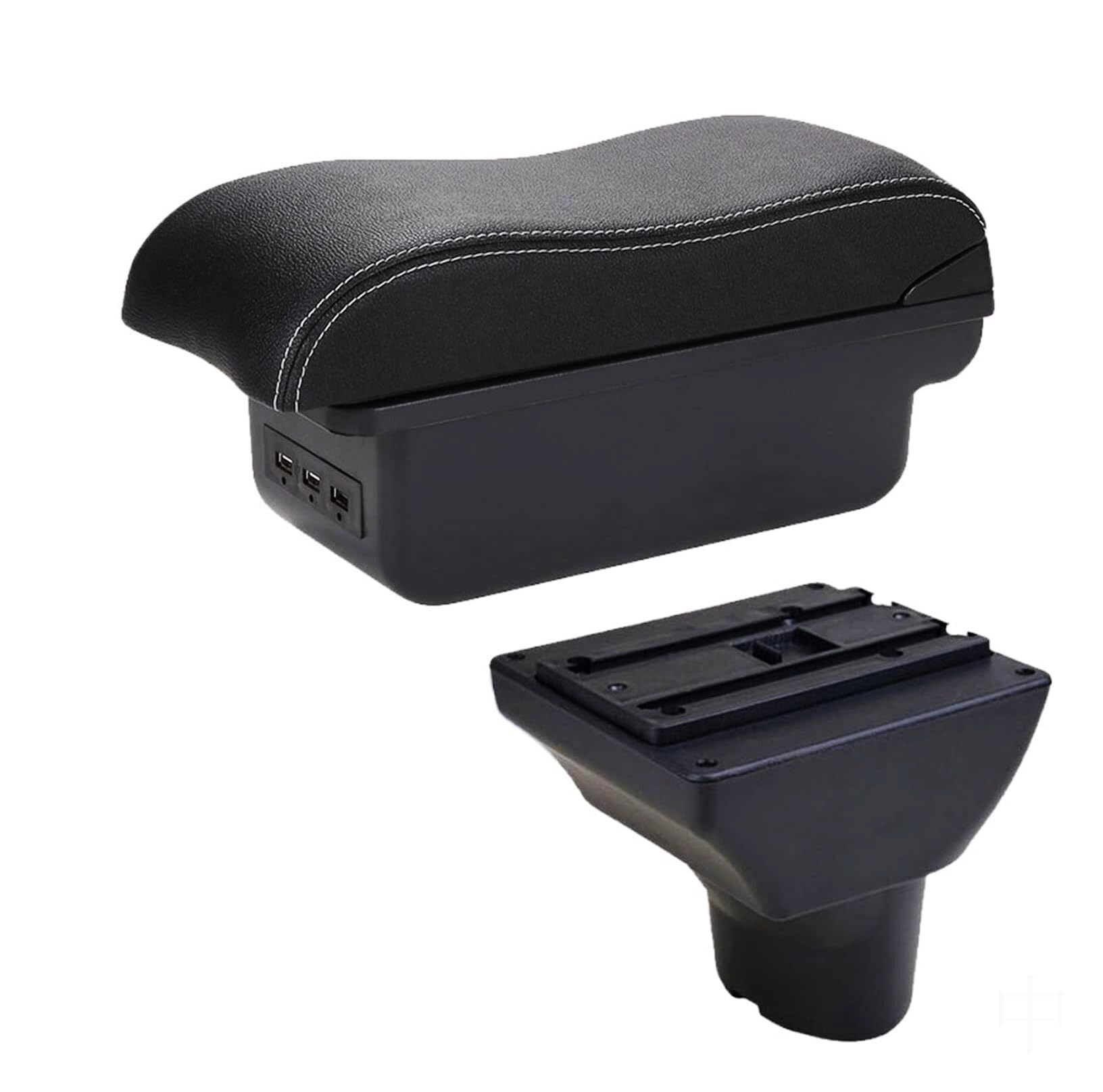 GTDTKGANAK Storage Box For For i20 2008-2023 Center Console Armrest Storage For Box(B3 3usb)