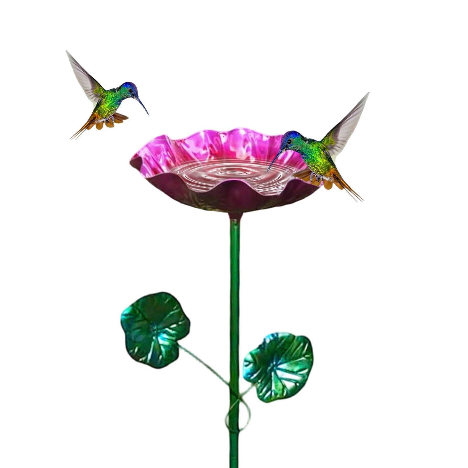 Bain oiseaux jardin style parc - Grand abreuvoir floral pour décoration extérieure
