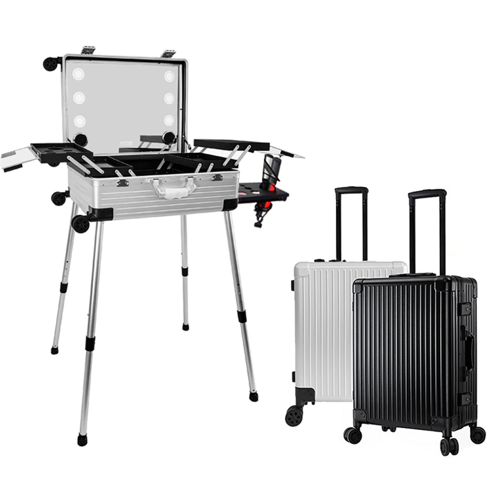 Kuferek na kosmetyki ze stopu aluminium i PC