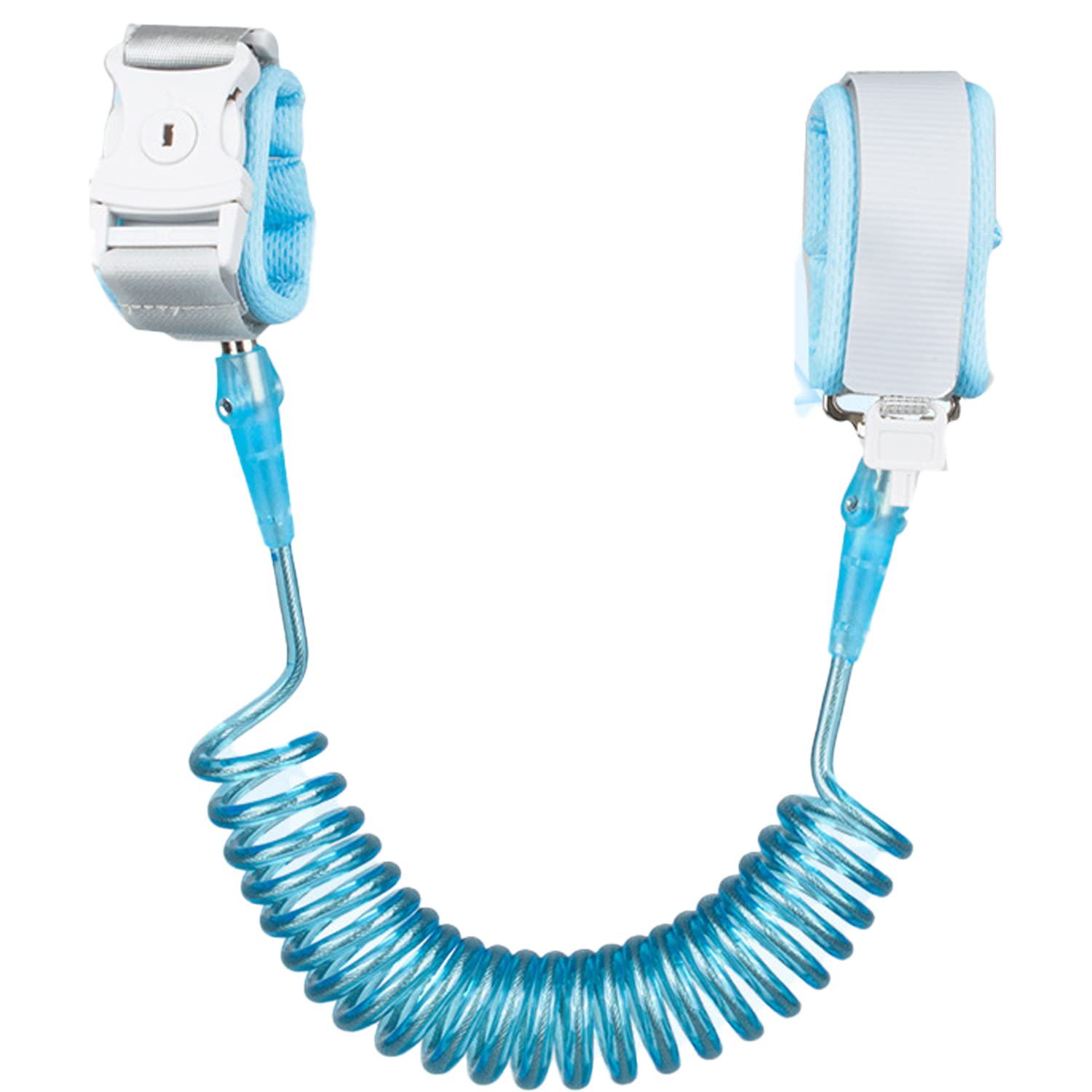 JZS Toddler Harness Walking Leash Child Anti Lost Wrist Link Kids Safety Wrist Leash for Boys and Girls with Key Lock,1.5 meters Long(Blue)