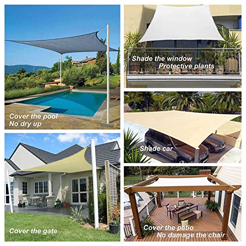 Toldo vela de sombra 3x5m impermeable para exteriores y protector solar de patio 4