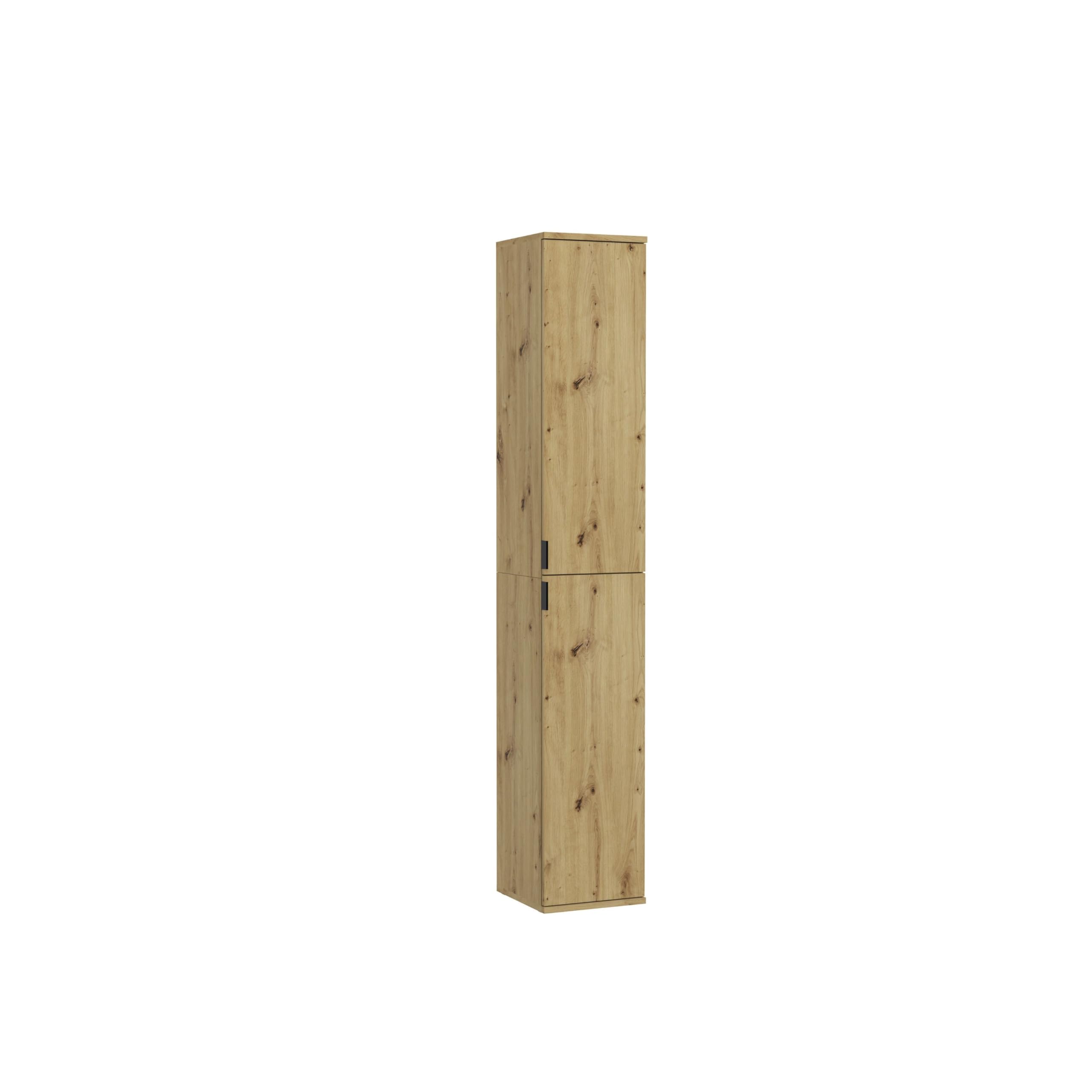 xonox.home - Hochschrank Projekt X 30x193x34 cm in Artisan Eiche Nachbildung - Flurschrank Möbelstück Garderobenschrank - modern platzsparend und funktional einfache Montage