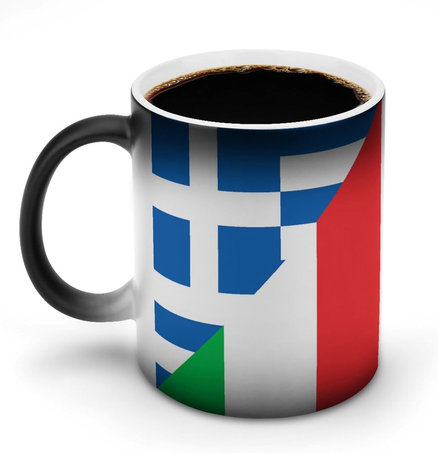Italy And Greece Flag Funny Color Changing Coffee Mug Ceramic Magic Cup Personalized Discoloration Tea Mugs