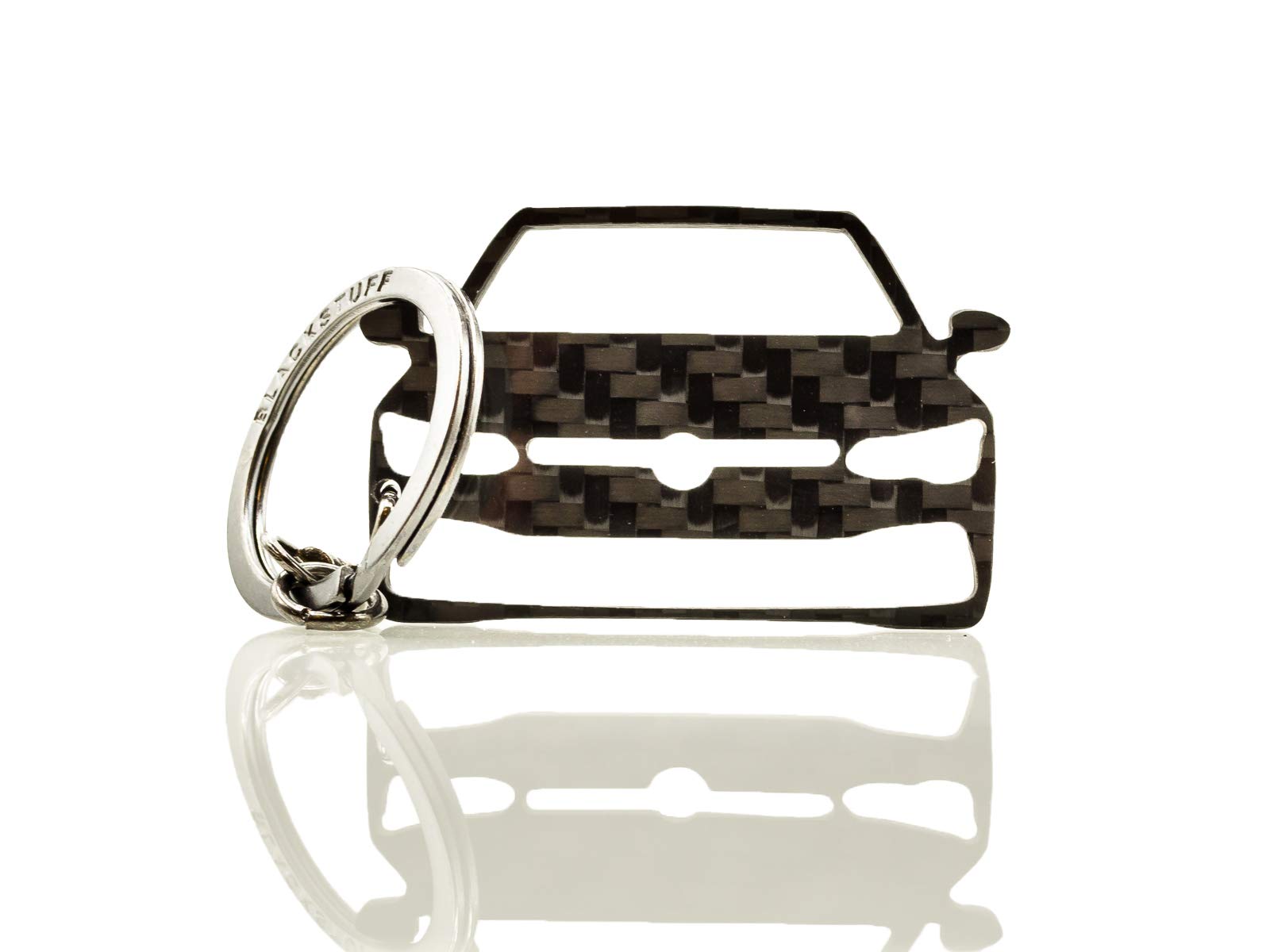 Carbon Fiber Keychain Keyring Ring Holder Compatible with Golf Mk8 2020+ BS-916