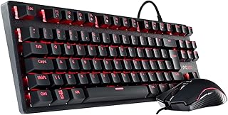 TECLADO MECÂNICO + MOUSE GAMER USB MK50LR OUTEMU BLUE ABNT2/ 4000 DPI SENSOR AVAGO 3050 LED VERMELHO 1.8 METROS - PCYES
