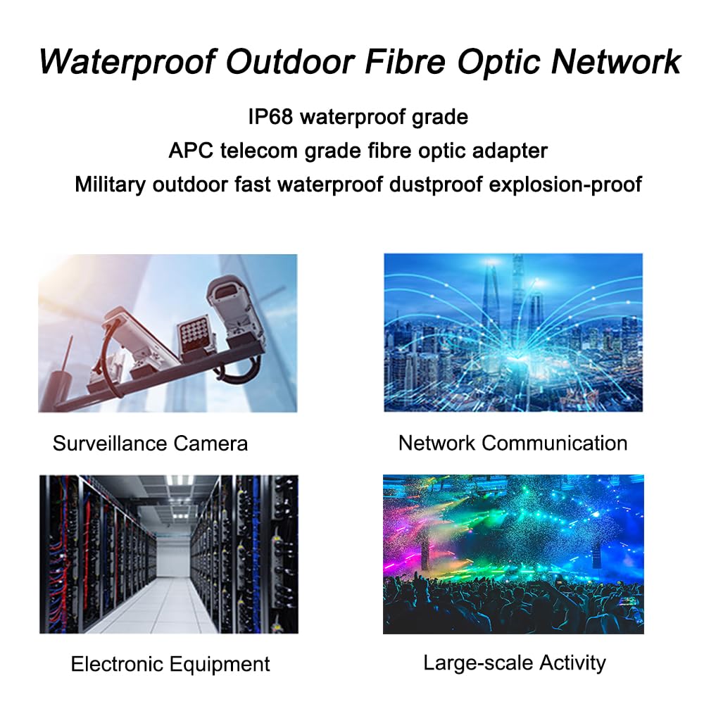 Connecteur étanche en fibre optique LC, rallonge de câble à fibre optique LC, coupleur de câble de fibre optique LC vers LC IP68 (2 pièces femelles)