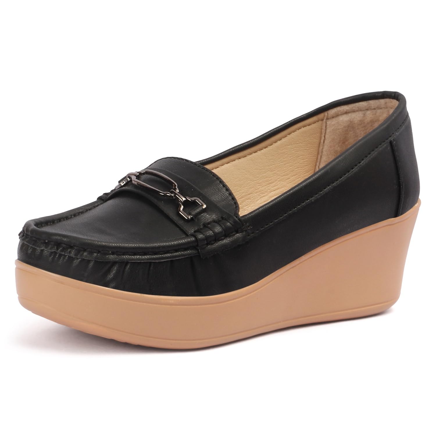 vendoz Women Comfortable Slip On Formal Loafer for Women | Stylish Fashion Moccasins Range | Cushioned Footbed Finish | Flexible | 1.5 Inch Heel Height| Formal Office and Casual Wear Shoe-picture-33