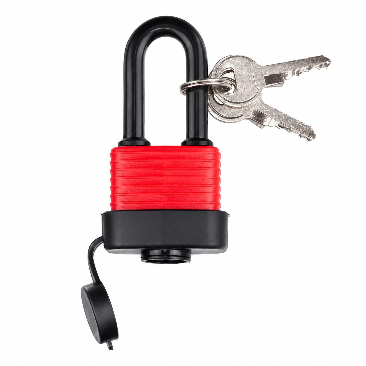 Long Shackle Heavy Duty Weatherproof Padlock 40 mm, High Outdoor Security Steel Shackle, Garage Fence Includes 2 Keys