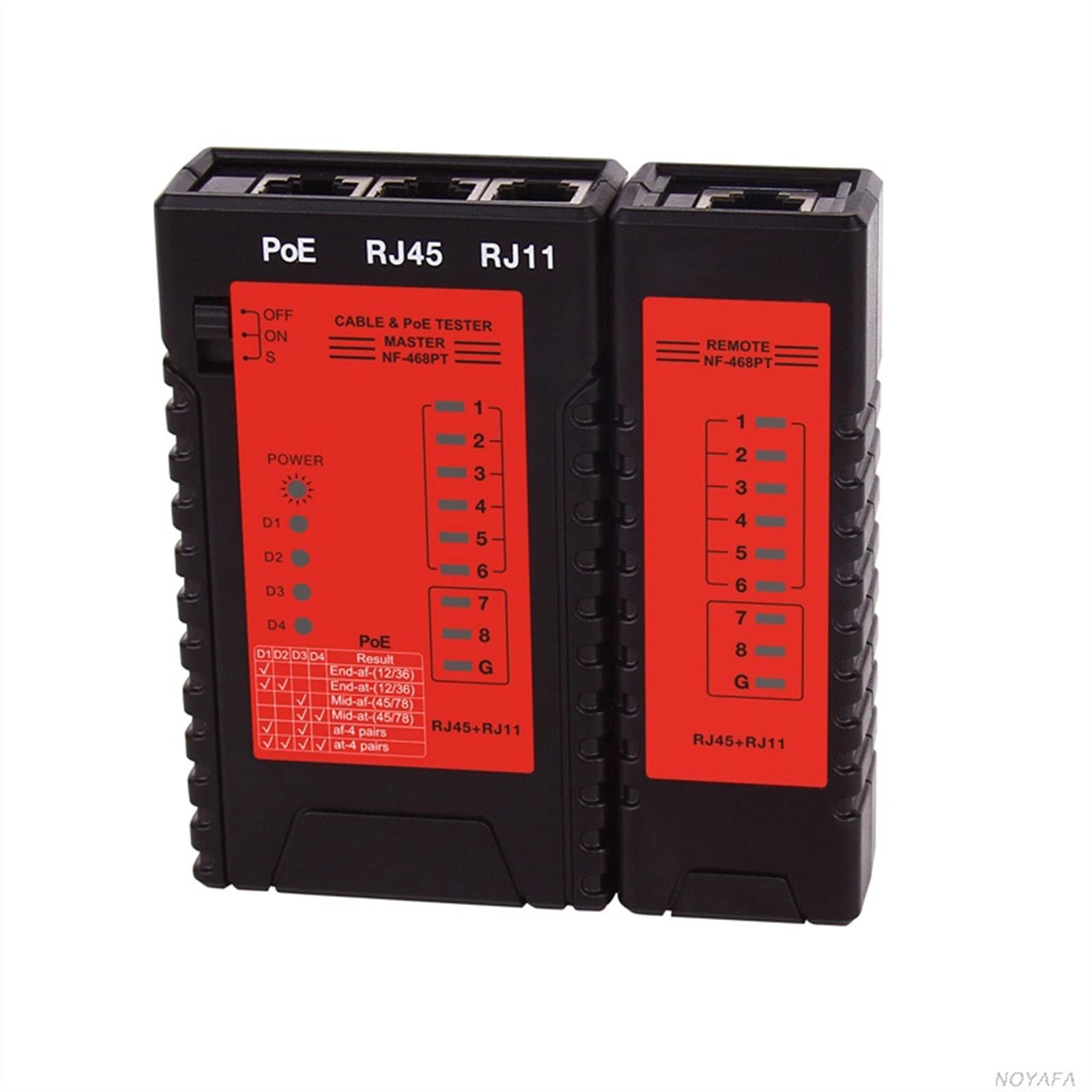 NF-468PT PoE Probador de Cables Rj45 rj11 LAN Tester Wiremap for Cables de teléfono de Red con CE/R OHS/Alcance