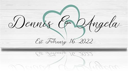 Regalos de boda personalizados para recién casados | Regalo de pareja para aniversario | Letrero familiar de madera con fecha especial personalizada