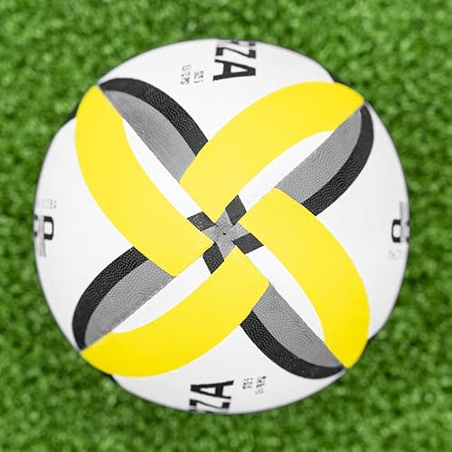 Miniatura 5 de FORZA Pelota de rugby rebotadora - Pelotas de rugby de tamaño 3, 4 y 5  Mejora los tiempos de reacción, reflejos y precisión de paso  Media pelota