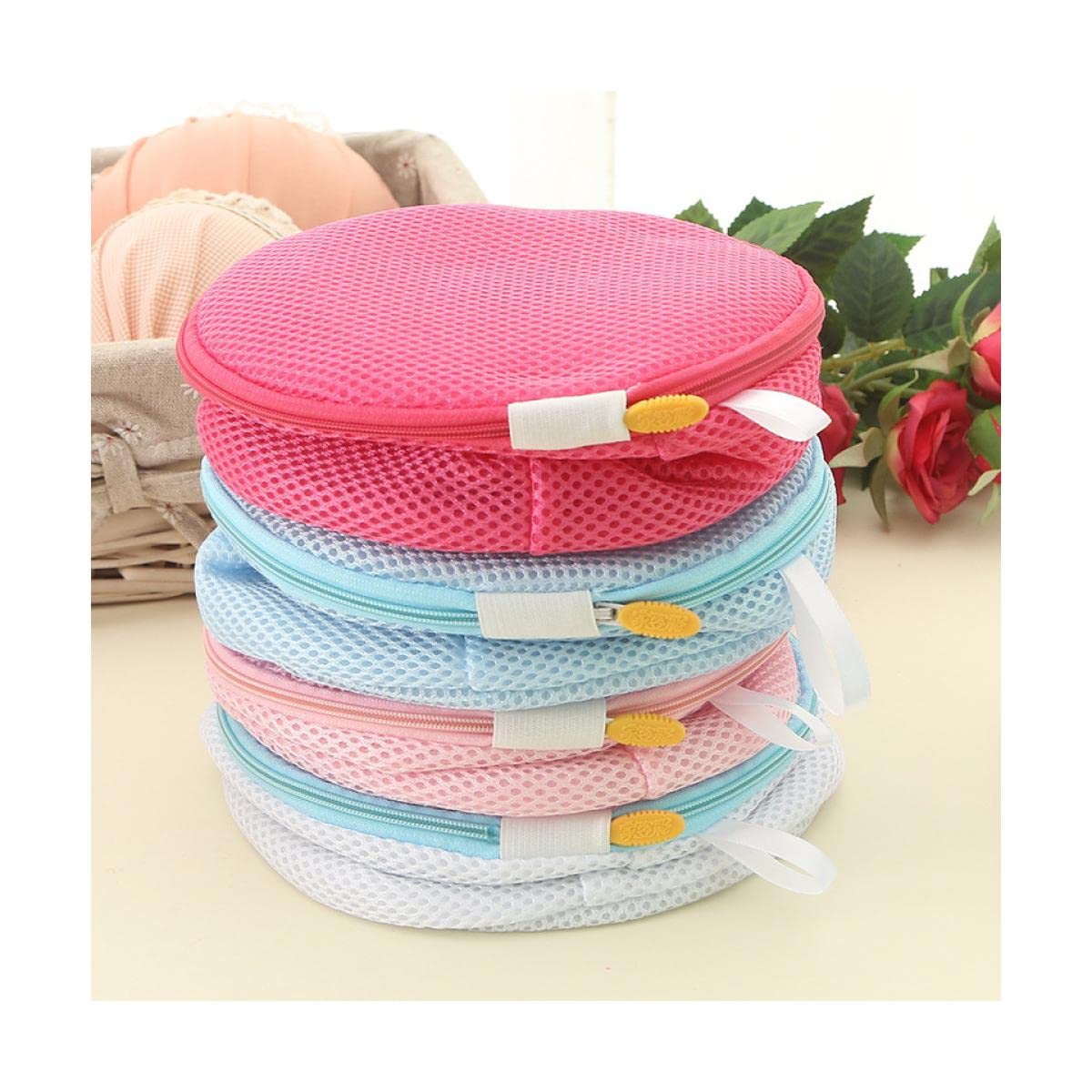 NOBRIM Set mit 4 Wäschesäcken für Feinwäsche Nützliches Mesh-Netz BH-Wäschebeutel Reißverschluss-Wäschebeutel BH-Waschmaschine Sockenbeutel Hält das Tuch in der Waschmaschine in Form 17x17cm