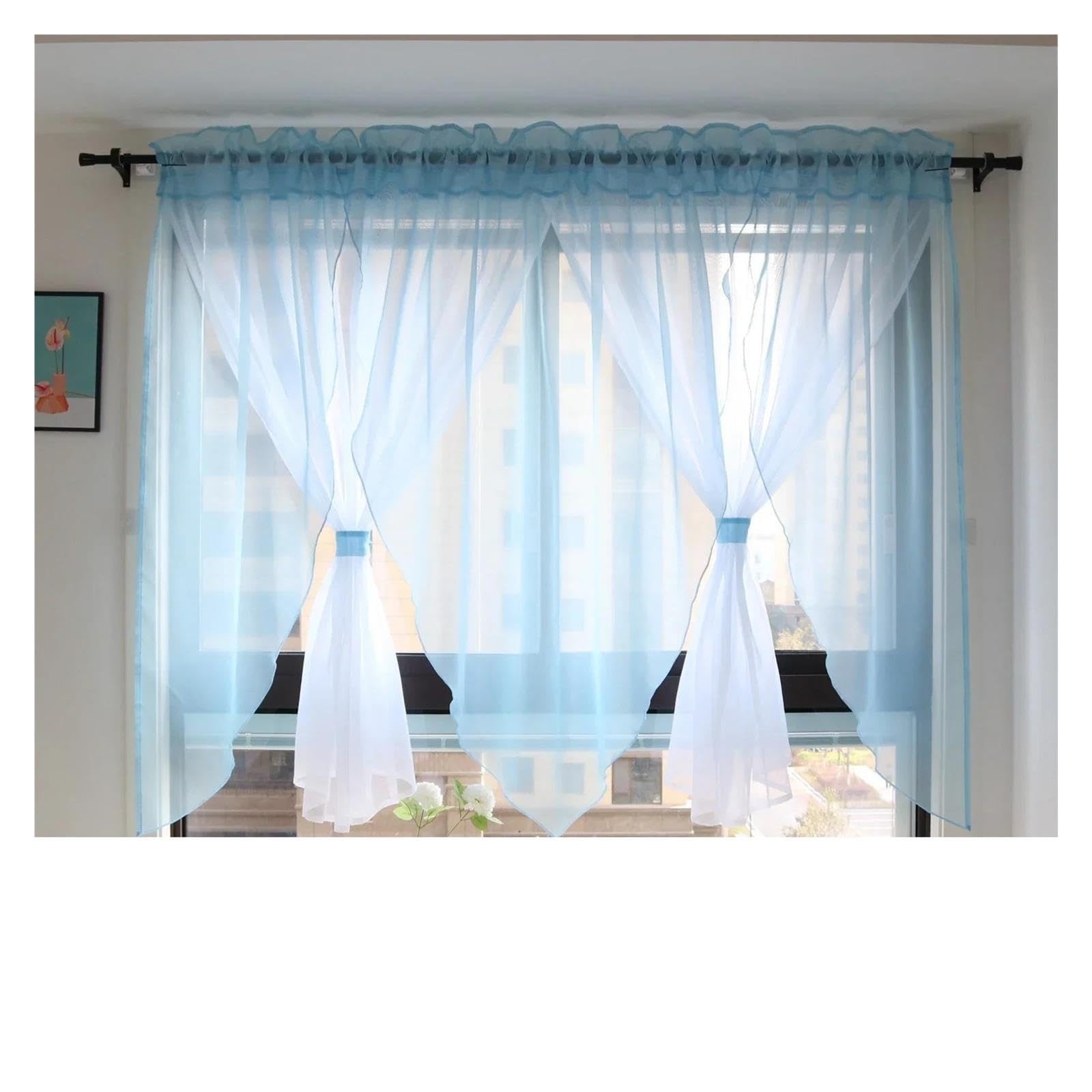 Rideau de Chambre à Coucher Balcon Salon Voile Solide
