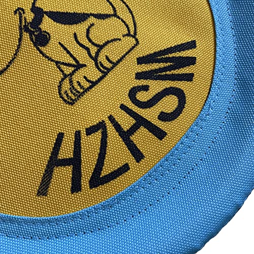 Hzhsm Soft Bite Floppy Disc Dog Upgraded Dog Flying Disc Thickened Oxford Cloth, Tail-Spin Flyer Soft Flying Disc Toy, For Dog Interactive Trainin -Yellow (Multicolor 8") #TOP3