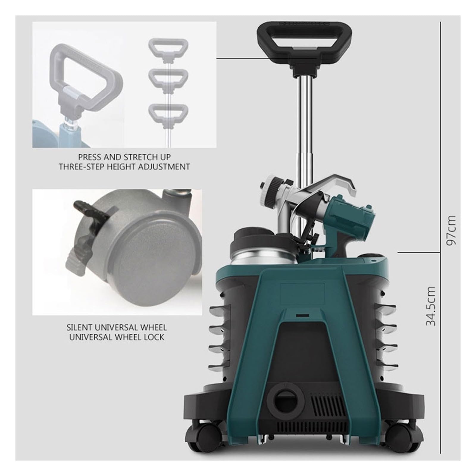 Pistola Pulverizadora Eléctrica Desmontable, Pulverizador De Pintura En Emulsión, Herramienta Pulverización Amplia Cobertura