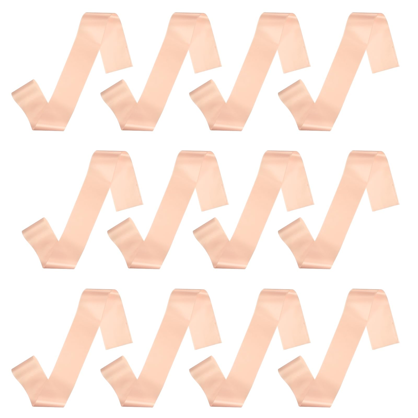 sourcing map 12 Pcs Blank Satin Sash, 71" x 4.7" Pageant Sash Plain Senior Party Decorations for Women Bride Birthday Wedding Graduation DIY Custom, Rose Gold