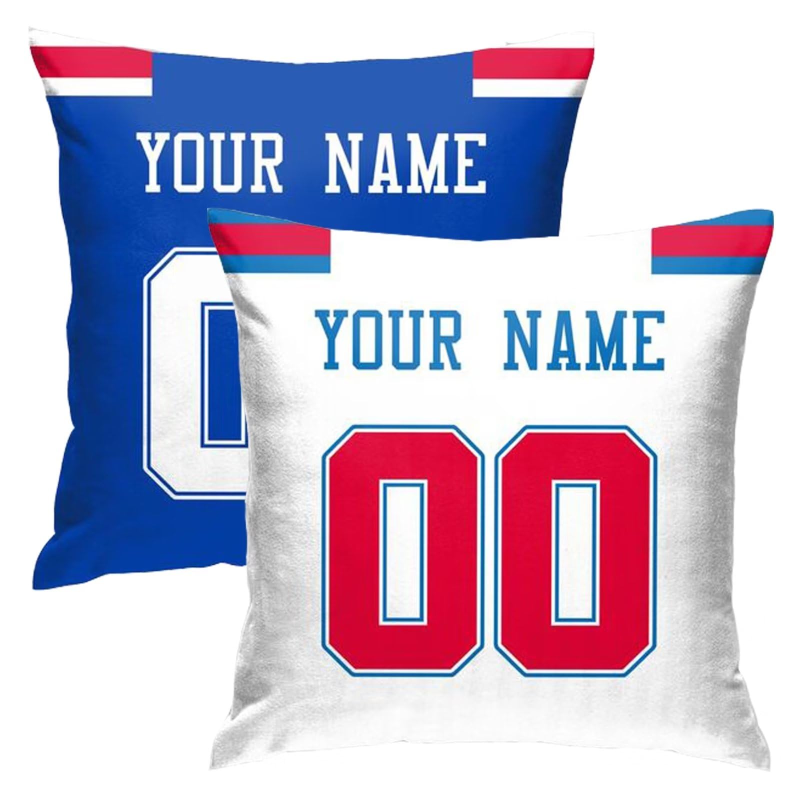 Slaccvd Custom City Throw Basketball Pillow Cases(2Packs) Personalized Design Any Name and Number 18