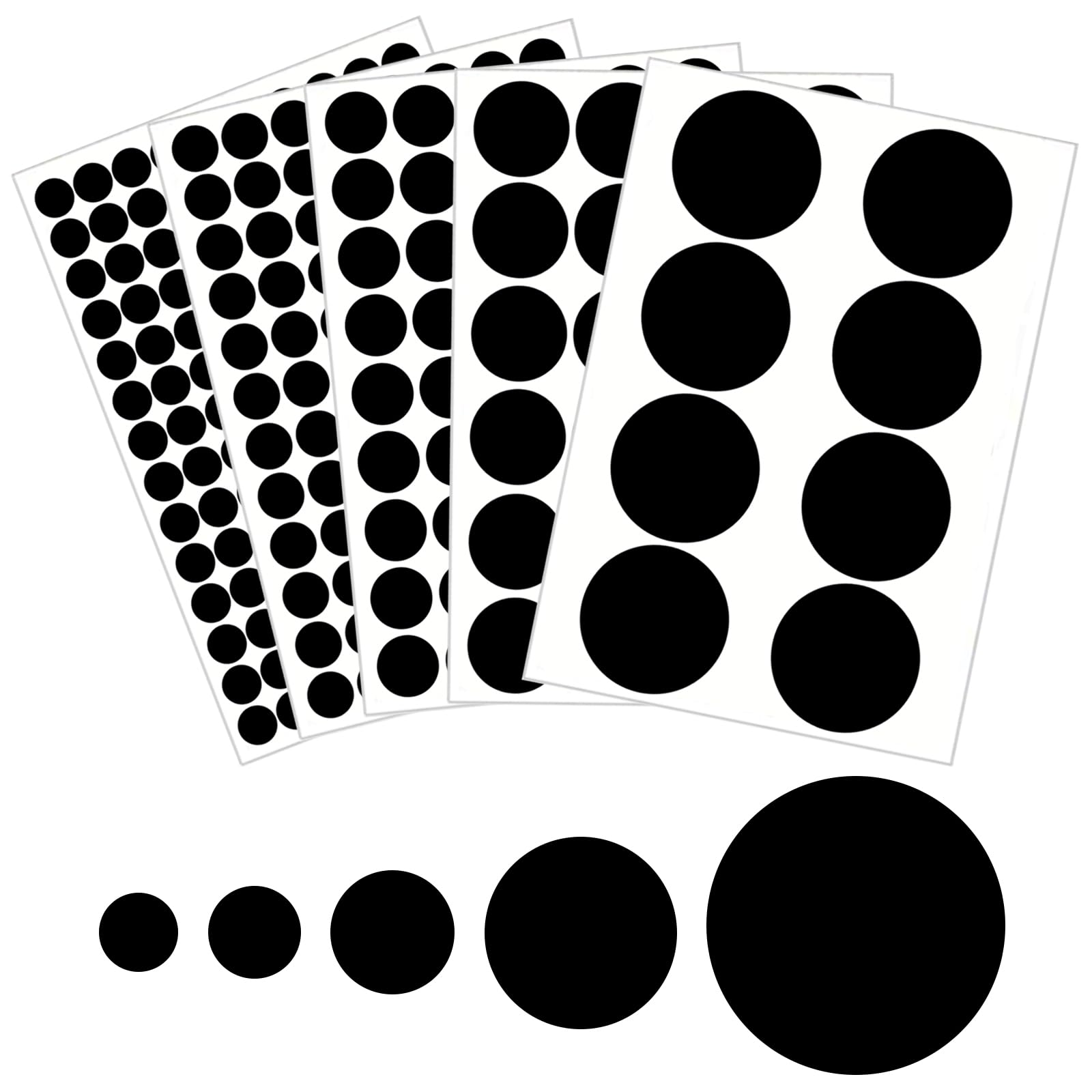 322 Pezzi Tappi Copriviti Adesivi Nero Opaco 12mm 15mm 21mm 30mm 50mm in PVC Tappi Copriforo Copri Viti Tappo di Foro Vite Adesivi Autoadesivi Rotondo per Fori Mobili Armadi Scrivanie Pareti