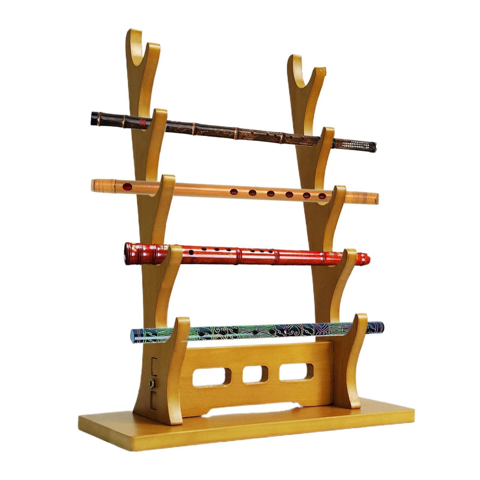 Support De Flûte – Support D'affichage De Fourreau En Bois À 5 Niveaux, Supports De Table Élégant | Pour Exposition De Collection De Fourreau Et De Flûte, Décoration De Maison, Bureau, Salle D'étude