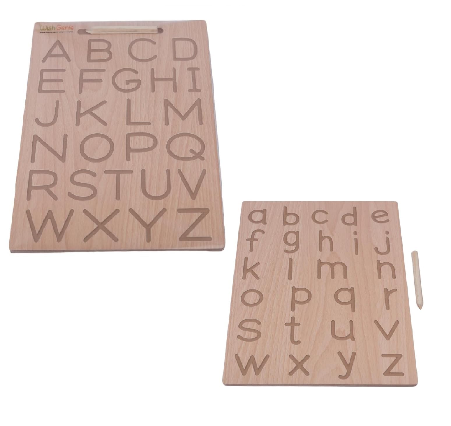 WISH GENIE Wooden 2 in 1 Both Side Reversible Handwriting Practice Tracing Slate Board with Dummy Pencil | Learning Slates for Children | Educational Skills & Writing Practice | 2 to 5 Years for Kids (B0CPSHDRTD) Amazon Price History, Amazon Price Tracker