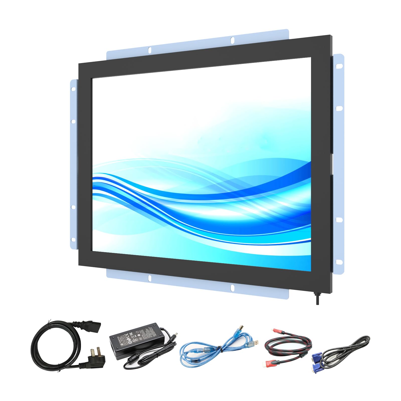 GreenTouch Écran tactile industriel 17" 10 points IR (infrarouge) à cadre ouvert - 1280 x 1024 - Boîtier en métal avec port HDMI, DVI, VGA intégré