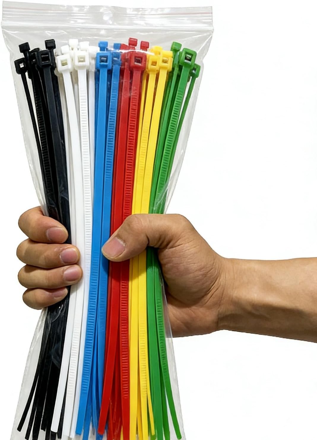 120Pcs 8Inch Cable Zip Ties, Assorted Sizes, Multi-Purpose Multi-Color Mix Packed Self-Locking Nylon Wire Ties, Colored Cable Ties for Home,Office,Garden,Workshop