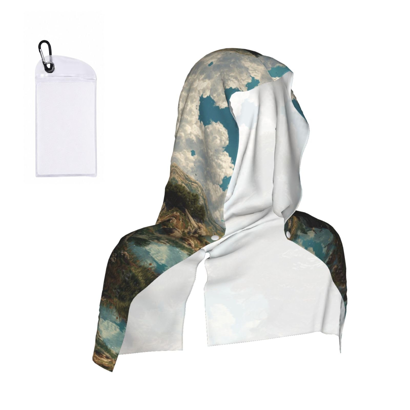 MLTRFGJ Lake Scenery Print Cool Hooded Towels And Keep Them Cool For Several Hours.