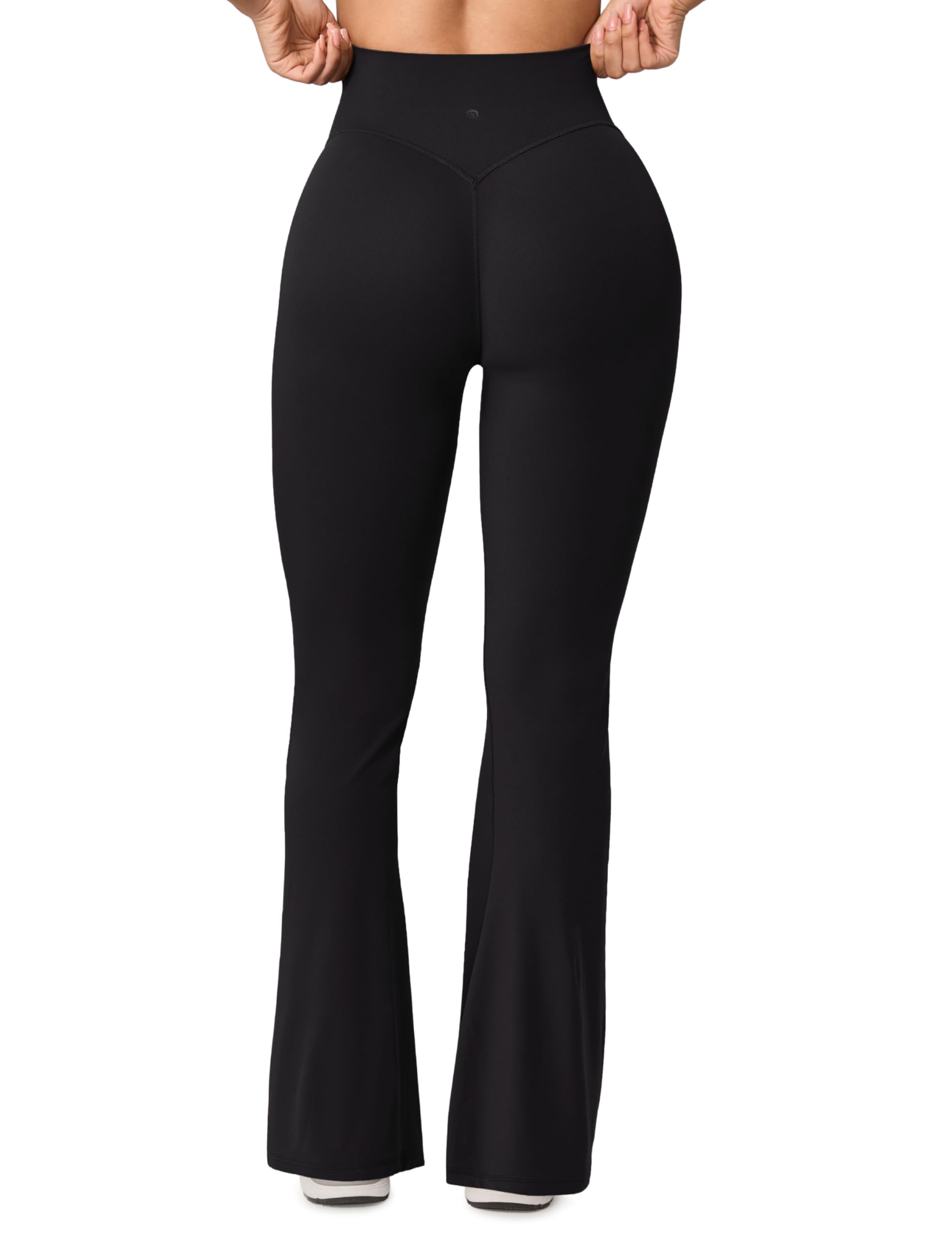 Photo 1 of UNISSU Hugluxe Invisculpt No Front Seam High Waisted Yoga Pants Bootcut Flare Leggings for Women Casual Buttery Soft - 31.5'' Black Small
