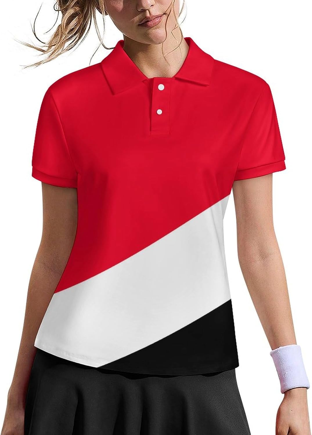 Sri Lanka Flag Women's T-Shirts Graphic Summer Tees Polo-Neck Short Sleeve Basic Slim Streetwear Vacation Outfits Shirt Tops