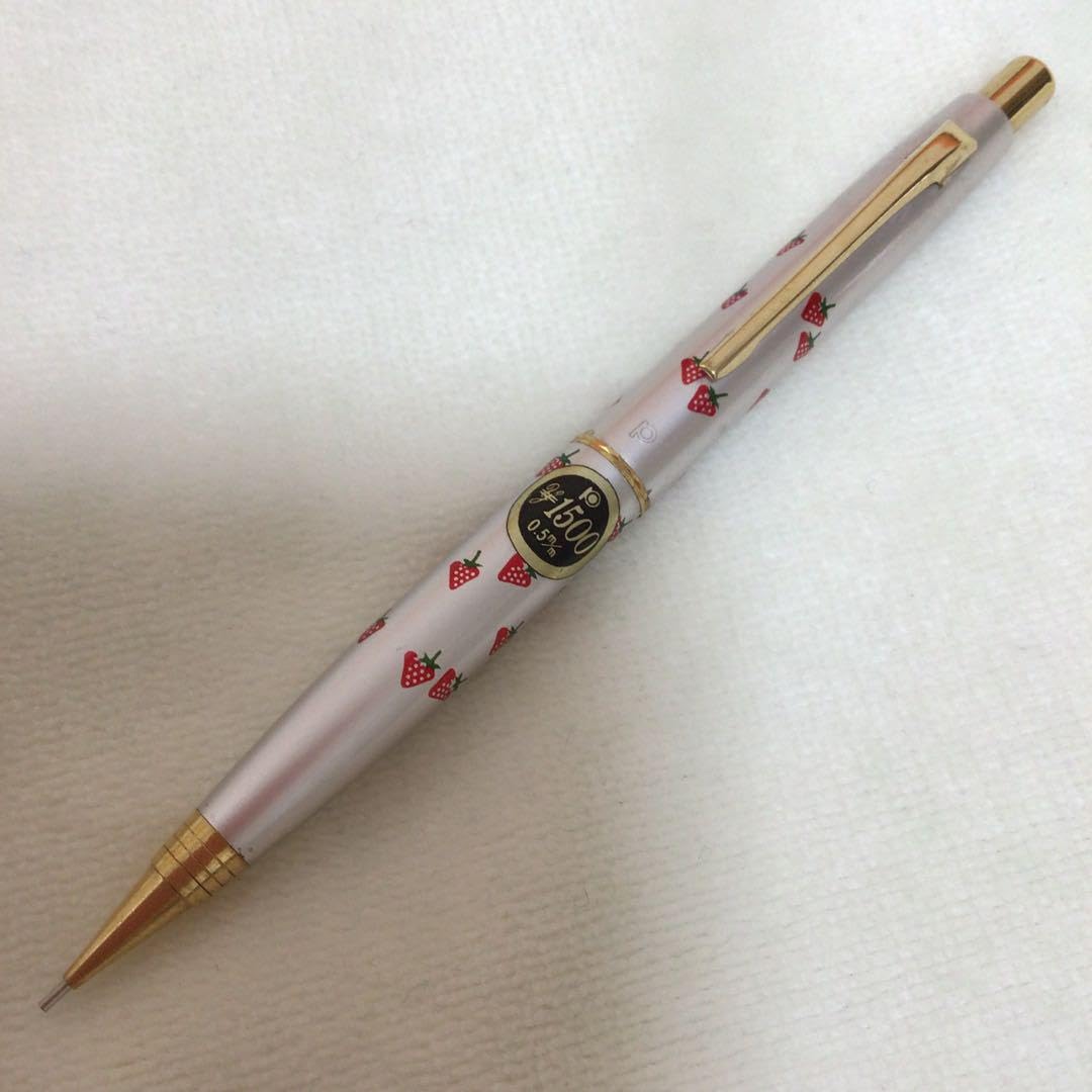 文房具・事務用品 平成レトロ チャーム付きシャープペン いちご