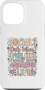 iPhone 13 Pro Max Aquarius Zodiac Sign Star Astrology Birthday Horoscope Case