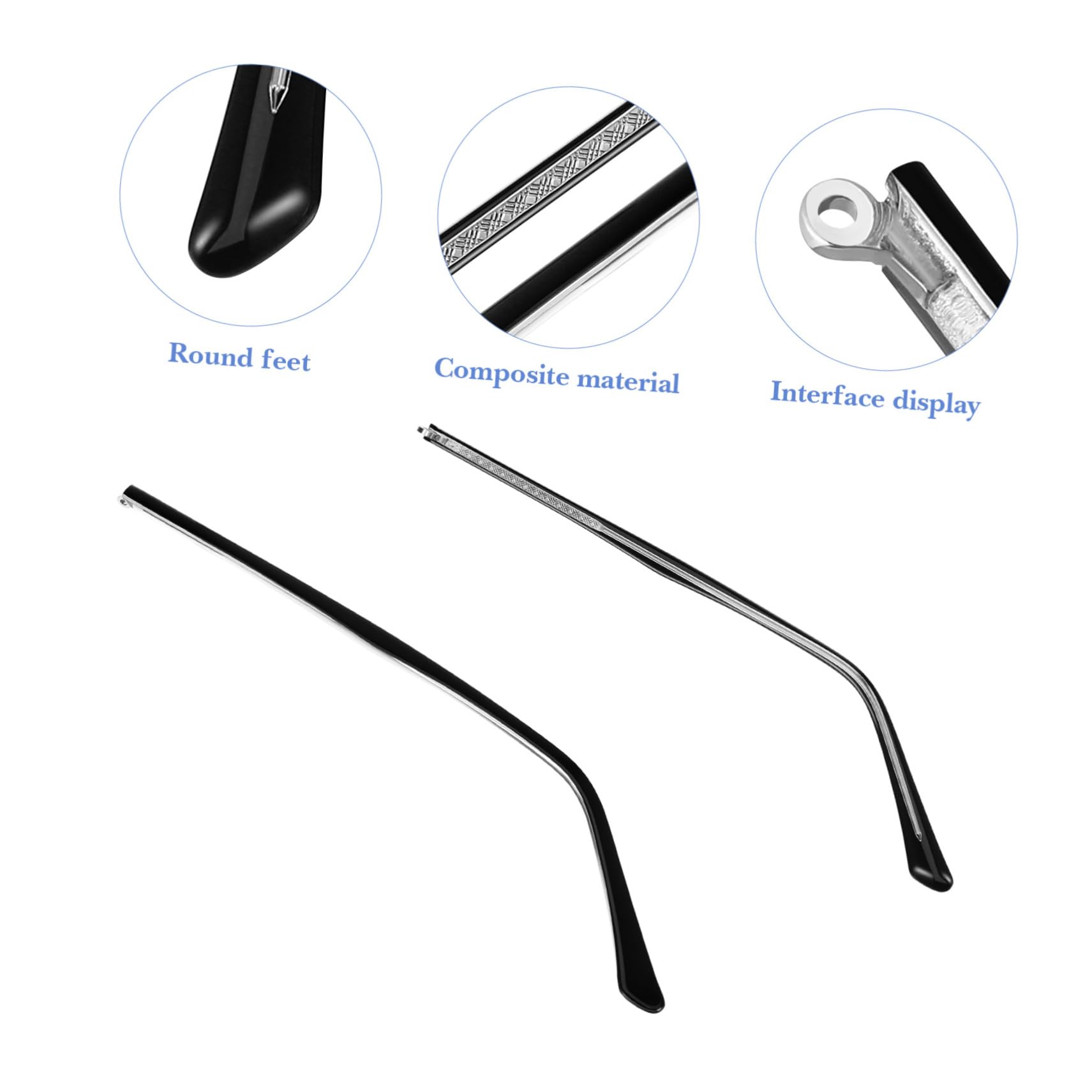 Didiseaon Patillas De Gafas De Metal Repuestos Para Mujeres y Hombres Cómodas y Duraderas