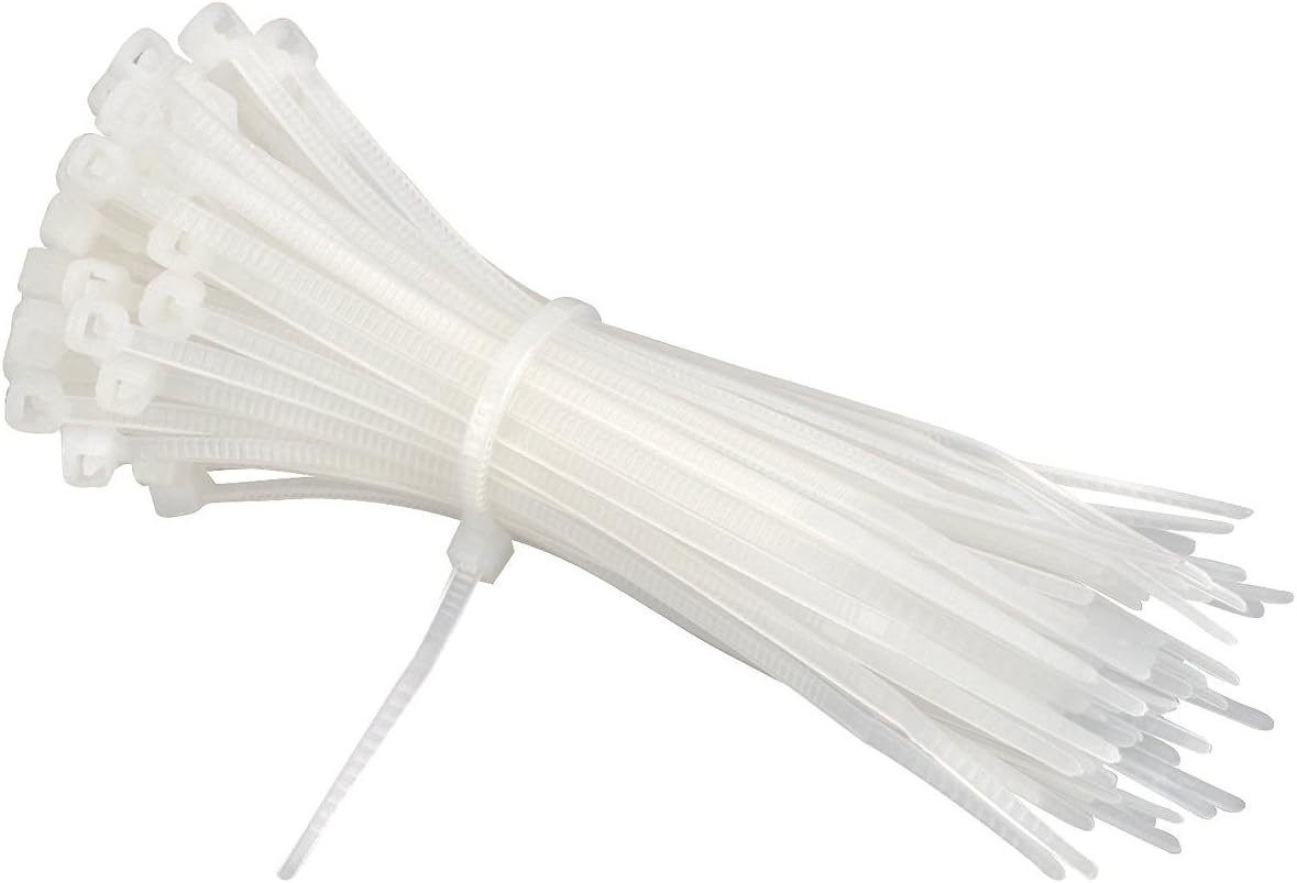 Cable Ties 200mm x 2.5mm White, Neutral, Natural 200 mm 8” Premium
