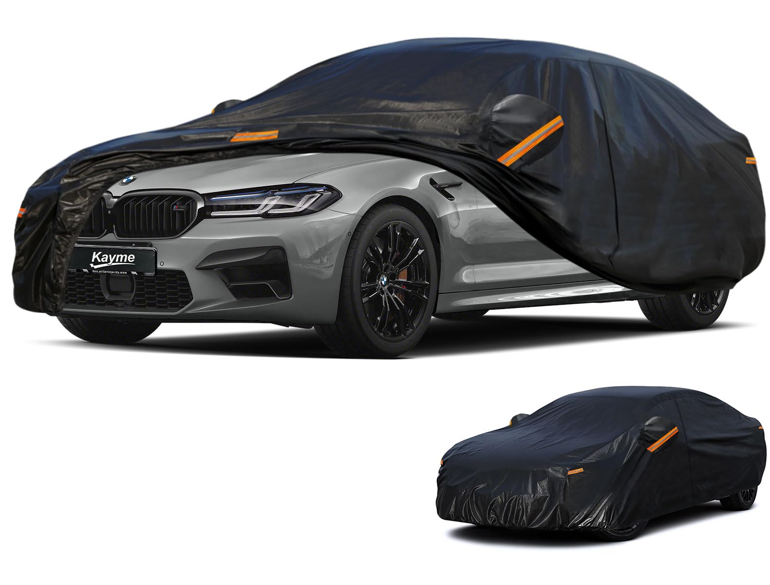 Kayme Funda Coche Exterior, Compatibles con Audi A3 Sportback(1996-2025), Cubierta para Coche Impermeable Transpirable Anti-UV Antipolvo de 7 Capas, Cubre Coche con Cremallera y Forro de Algodón. — view 35