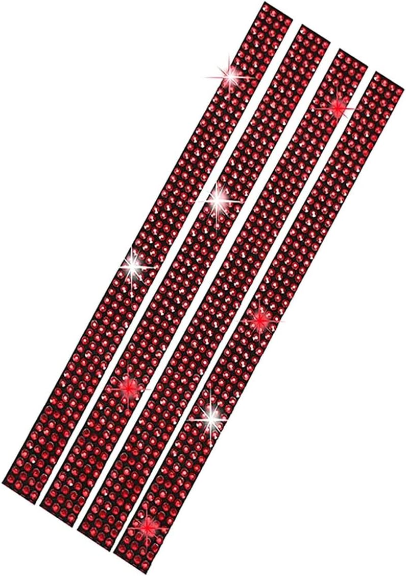 2 Pack Crystal Threshold Plate Door Entry Guard Protective Stickers,Bling Car Door Protectors,Scratch-Anti Rhinestone Car StepTrims Accessories (Width5CM/1.97", Long45CM/17.8") Multicolor
