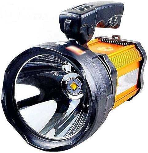 GeRRiT High Power LED Rechargeable Spotlight Handheld Super Bright Waterproof LED Flashlight High Lumen Portable Searchlight