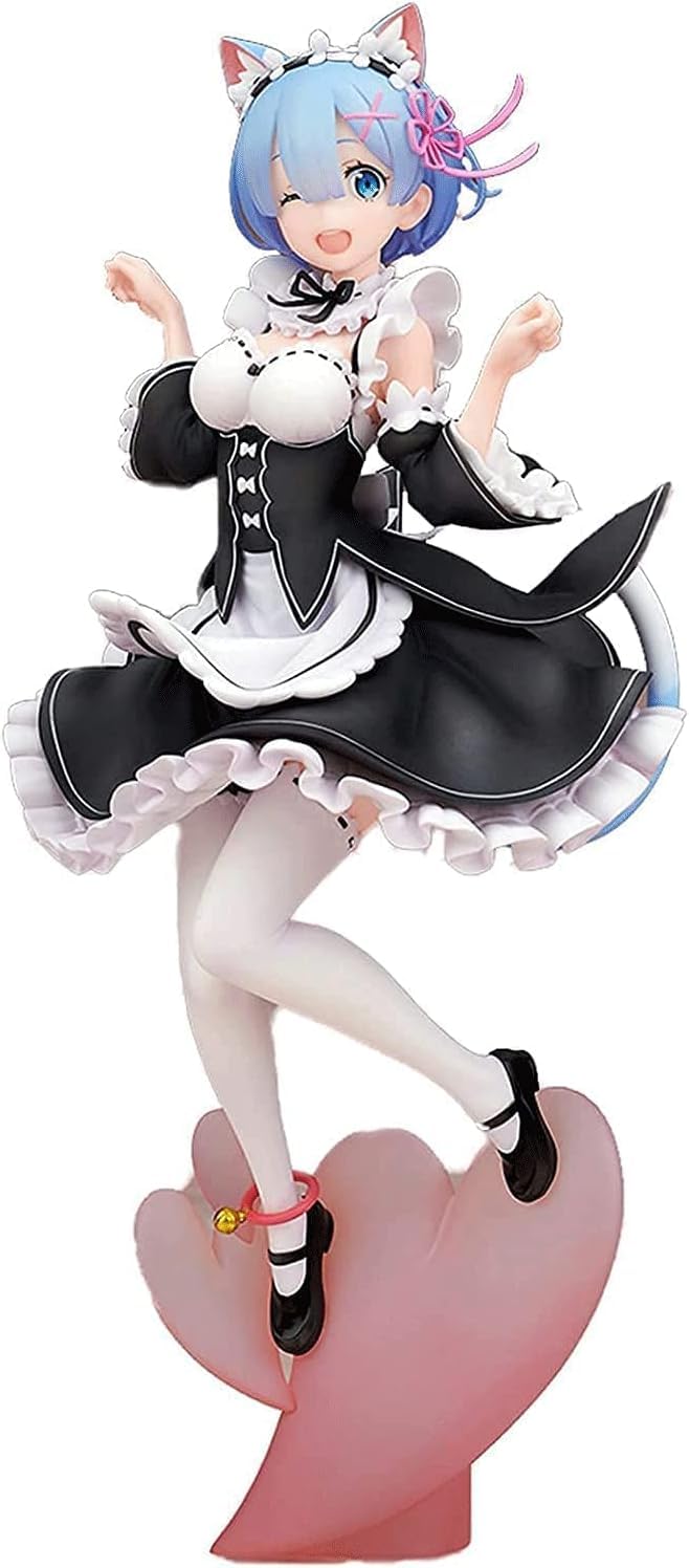 Amazon.co.jp: レム猫耳かわいいフィギュア PVC製塗装済み完成品 美