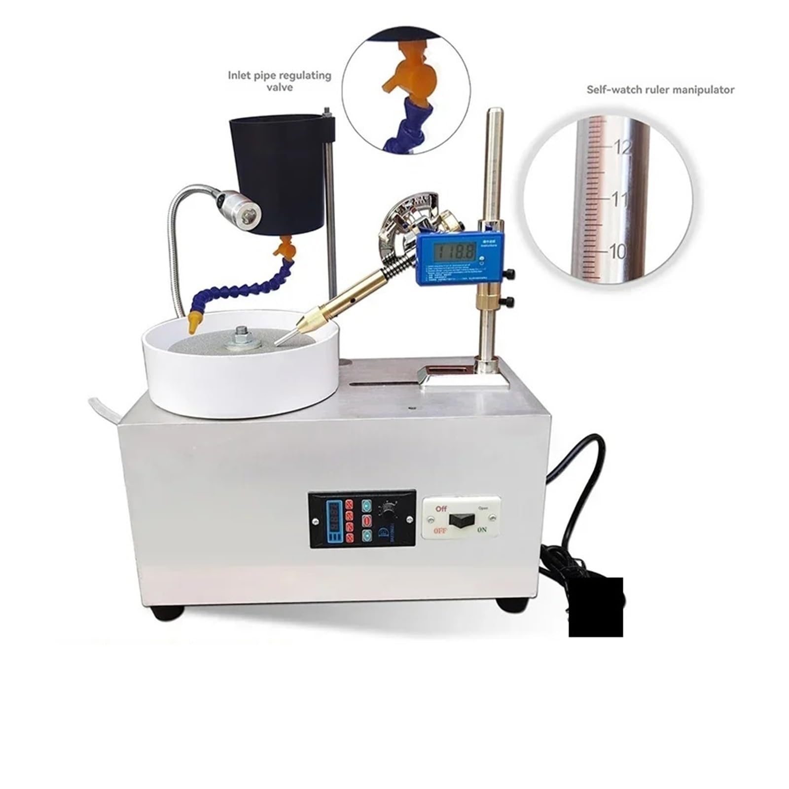 Tischpoliermaschine, Edelsteinschleifmaschine, Schmuck-Jade-Gesichtsringschleifmaschine, Hochgeschwindigkeitsschleif- und Poliermaschine, Digital Play