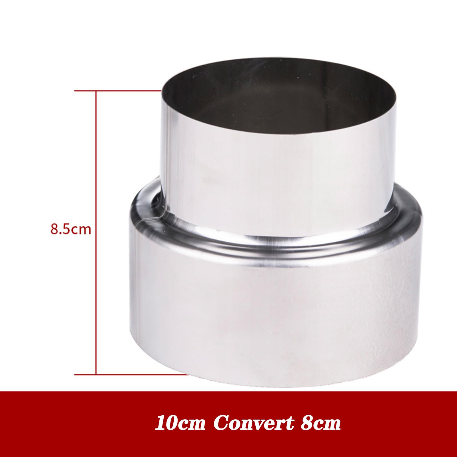 Riduttore Per Canna Fumaria In Acciaio Inox, Adattatore Per Camino Tubo Per Stufa Riduttore In Acciaio Inox Canna Fumaria Tubo Per Stufa 90 80 Mm 90995817