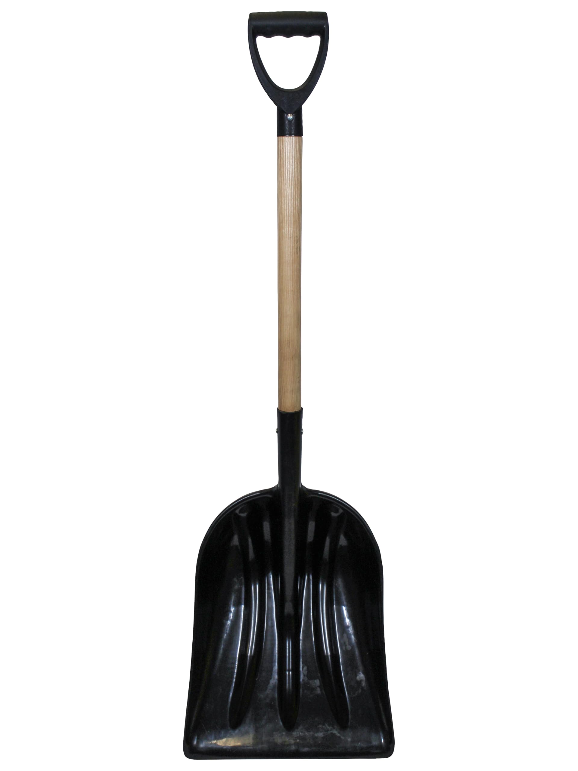 Faithfull Debris Shovel – Large Impact Resistant, Non-Sparking Plastic Scoop with Durable FSC Ash Wood Shaft & D Grip Handle – Blade size 360 x 460mm, Total length 1200mm