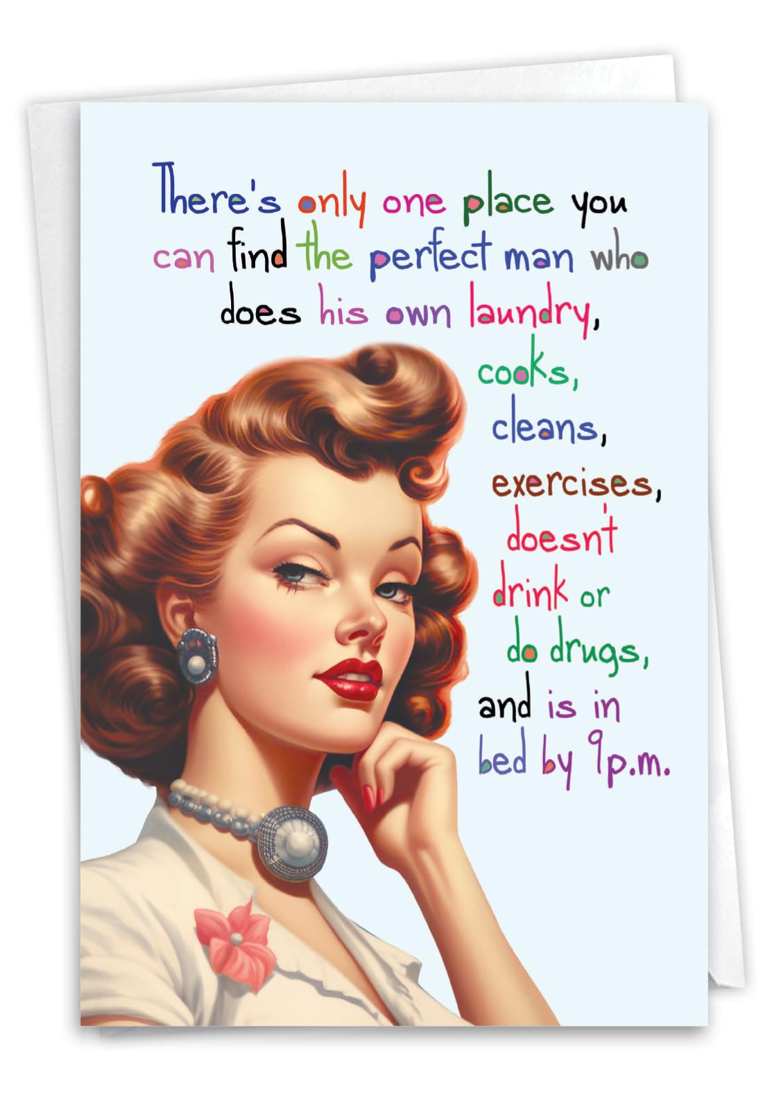 NobleWorks, Funny Engagement Greeting Card (Bride-to-Be) with 5 x 7 Inch Envelope (1 Card) The Perfect Man C10847ENG