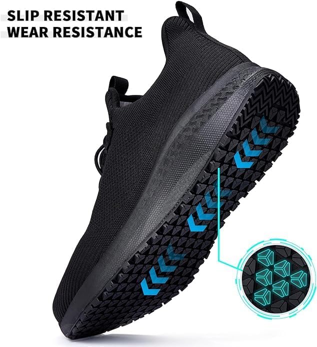 Men's Non Slip Work Shoes Restaurant Waterproof Chef Shoe for Kitchen Hospital Slip-Resistant Air Cushion Sneakers with Easy-Clean Modern Design Breathable Lightweight - Image 6