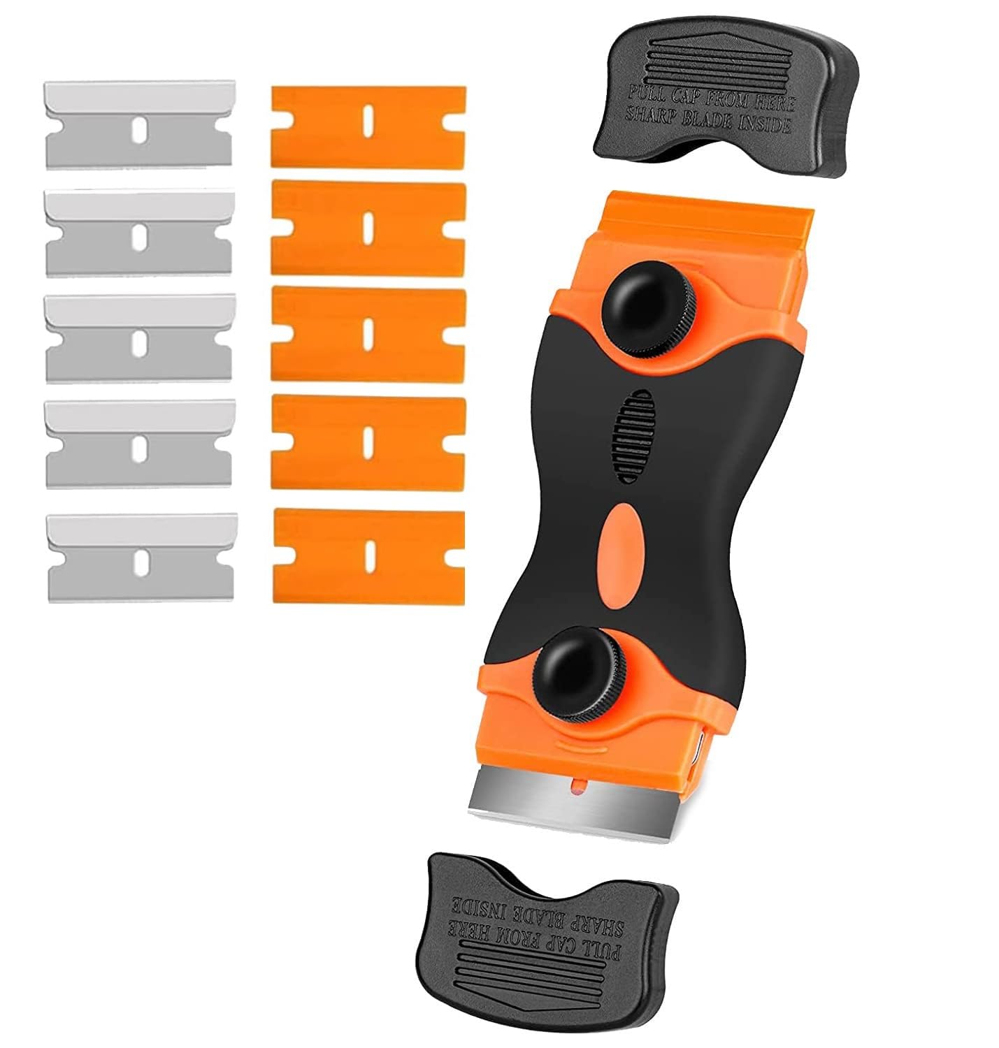 Purezo Glue Remover Multipurpose Scraper Tool Double Edged with 5 Steel and 5 Plastic Blades for Removing Paint, Vinyl, PPF, Adhesive, Labels, Sticker (B0CHYXM3ZB) Amazon Price History, Amazon Price Tracker