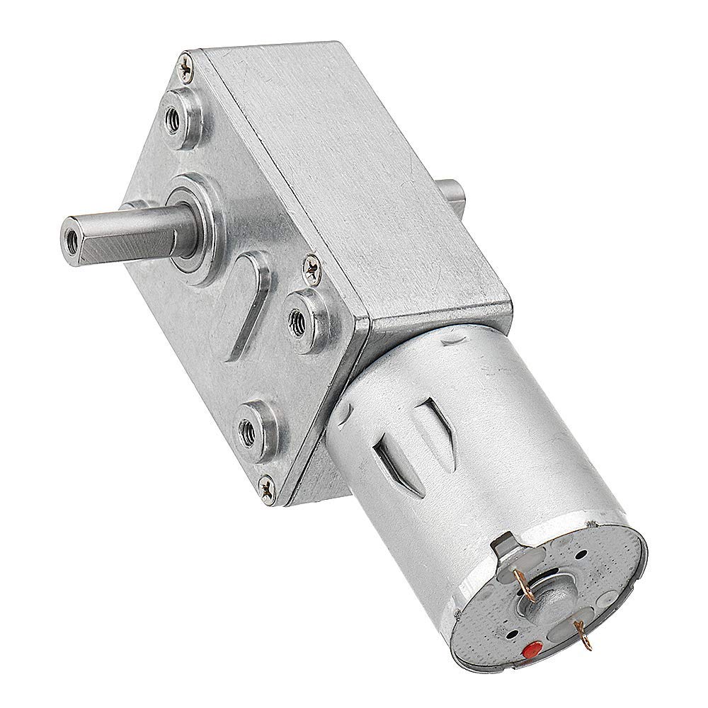DollaTek JGY-370 DC 24 V 150 RPM podwójny wa?ek przek?adnia ?limakowa silnik samozaciskowy przek?adnia redukcyjna