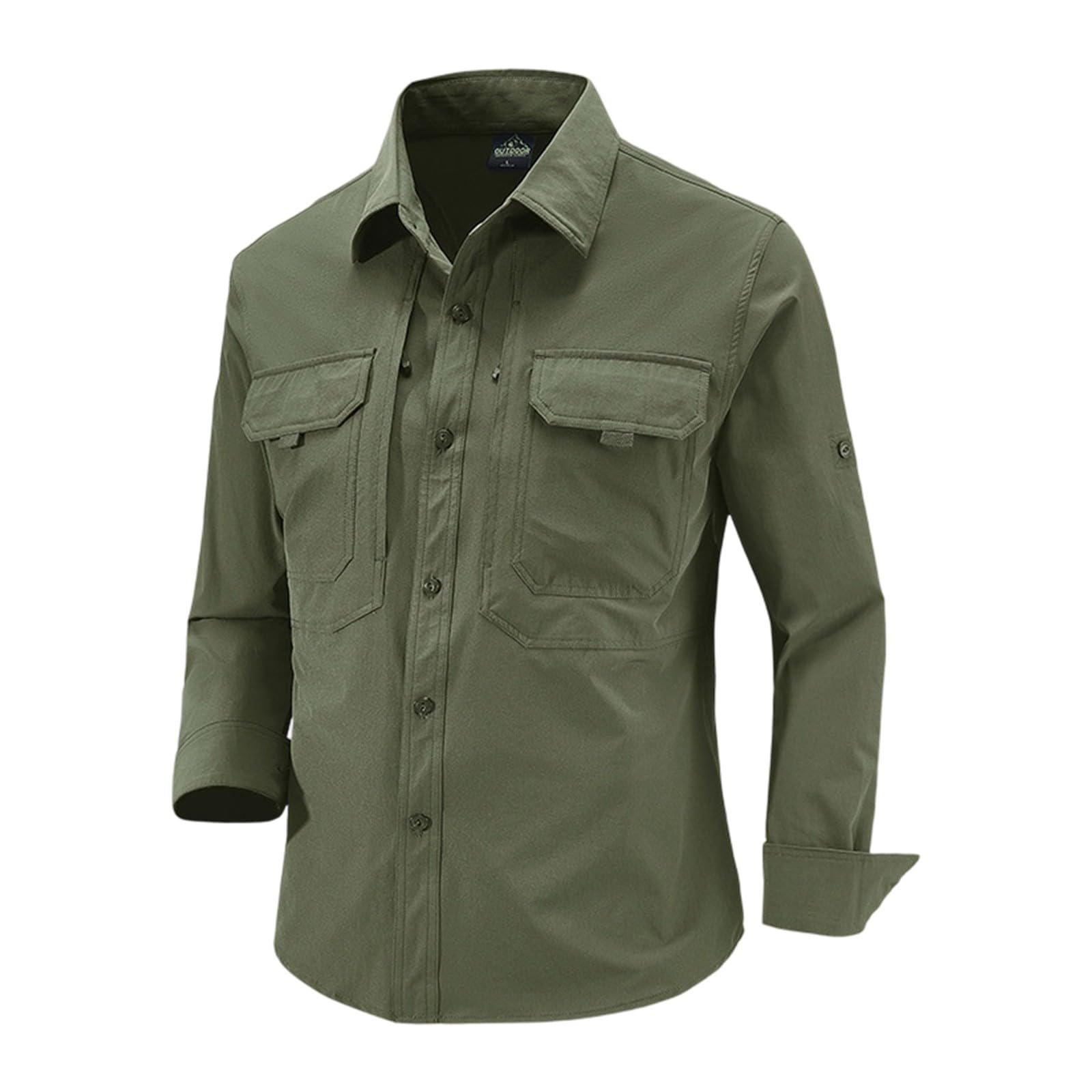 Generisch Hemd Herren Langarm Outdoor Wanderhemd Atmungsaktiv Funktionshemd