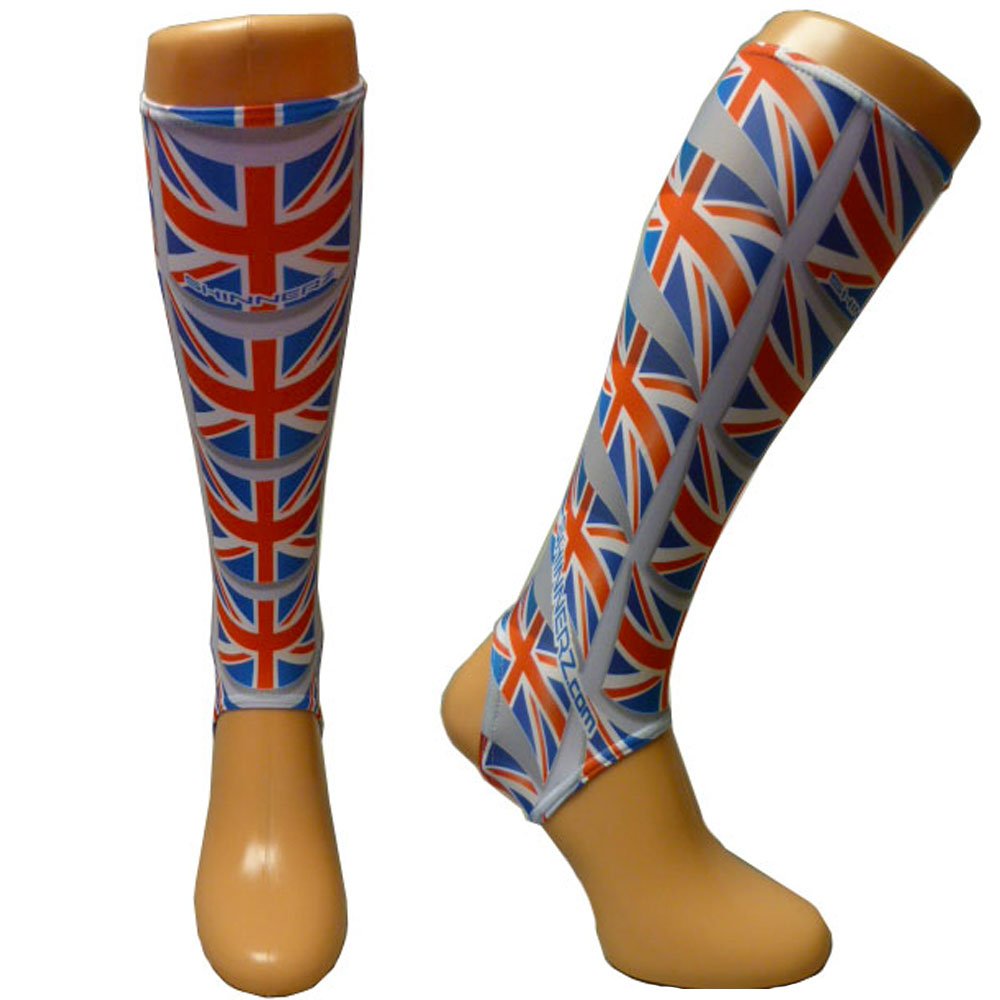 Shinnerz Hockey Shin Pad Inner Socks - Under Shin Guard Liners - Choice of Design & Size PROtection for Men and Women (GB, Adult)