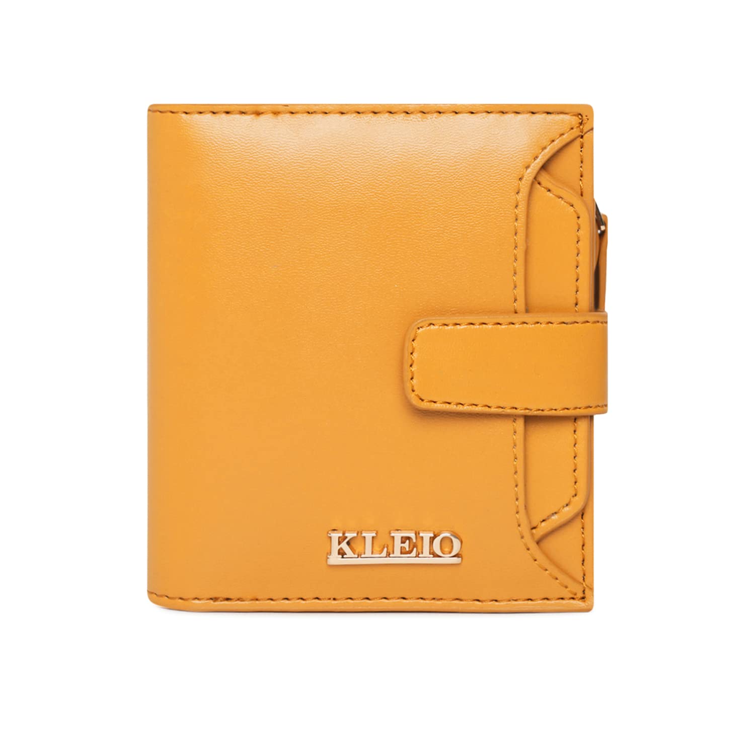 kleio Vegan Leather Multi Slot Clutch Wallet for Women/Girls (HO5015KL-MU) (Mustard)-picture-32