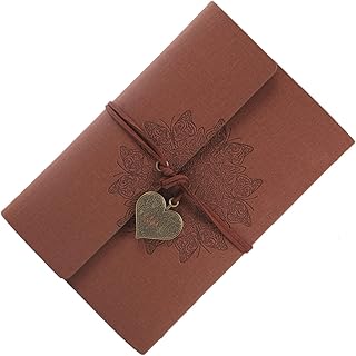 Operitacx 1 Pç Caderno Vintage Pautado Diário Caderno Diário De Viagem Livro De Folhas Soltas Caderno Retrô Caderno Criativo Manual Notas Bloco De Notas Marrom Carta Escritório