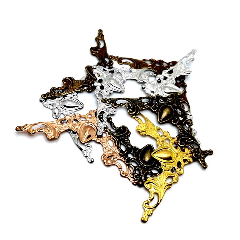 Ochraniacz narożników książki, 41X41mm 4 kolorowe metalowe narożniki do albumów fotograficznych, scrapbookingu, DIY, ochraniacze narożników menu, rzemiosło (mix, 20 szt.)(Mix,100PCS)