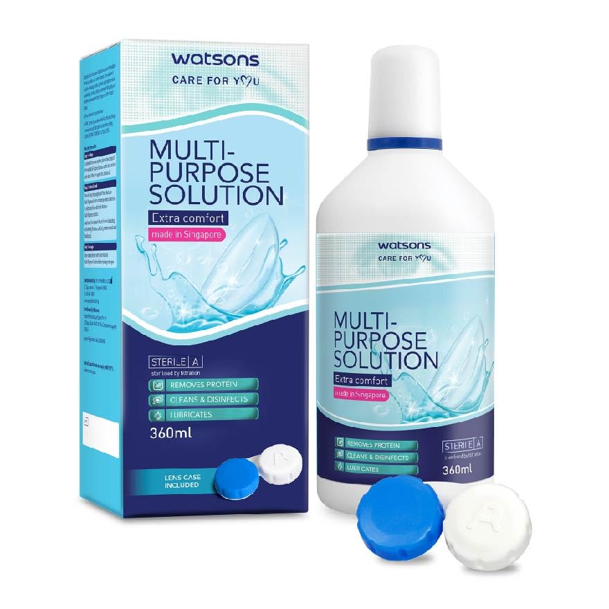 WATSONS Multi Purpose Solution (Extra Comfort Made In Singapore Lens Case Included) 360ml